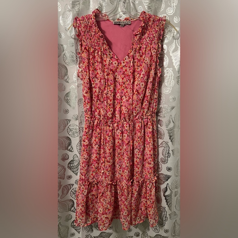 Gypsies & Moondust Pink Floral Mini Dress